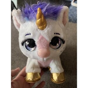 Present Pets Light Up Horn UNICORN Interactive Plush Tested Works